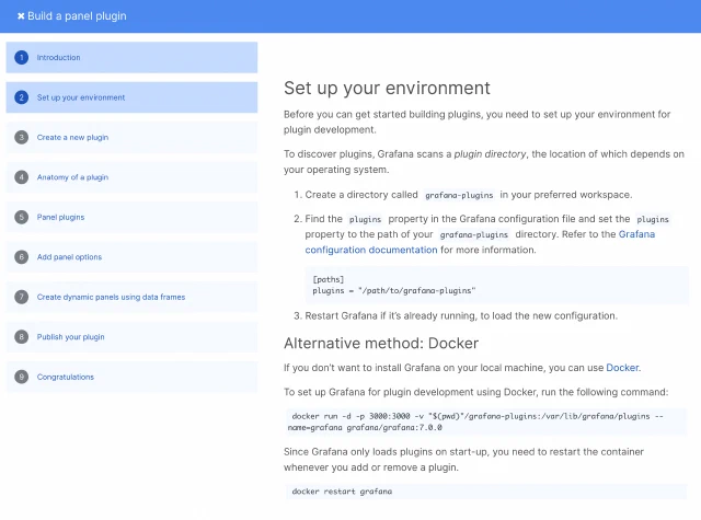 Build a panel plugin